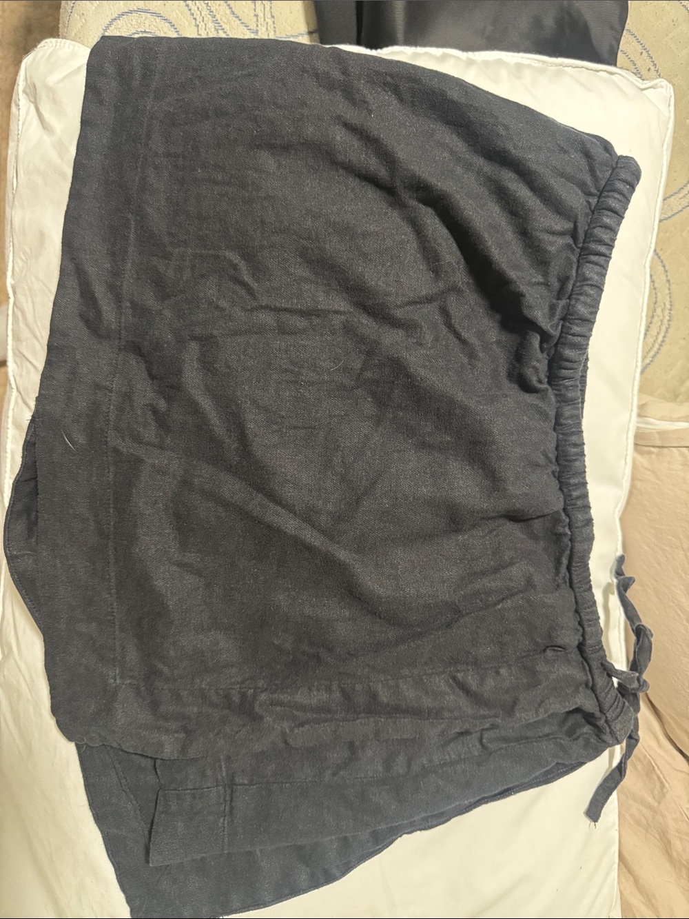 Anthropology women’s Black Casual Drawstring Linen skort